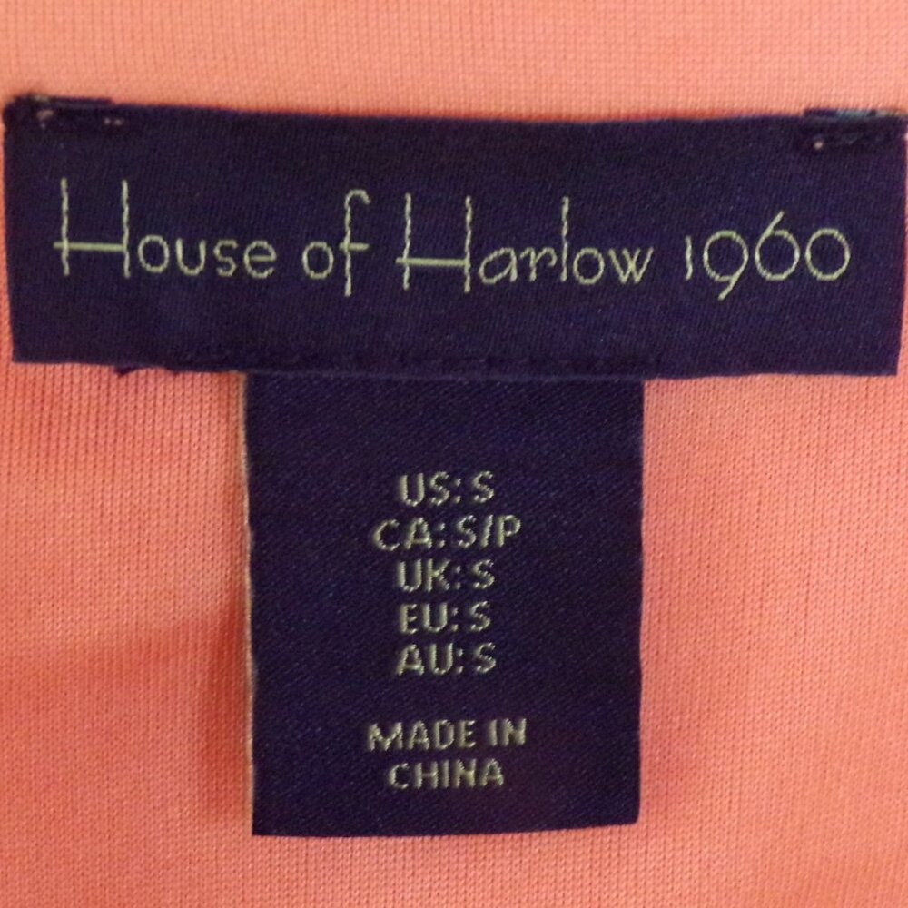 HOUSE OF HARLOW 1960 size S orange long-sleeve sequined wrap dress - Picture 11 of 13